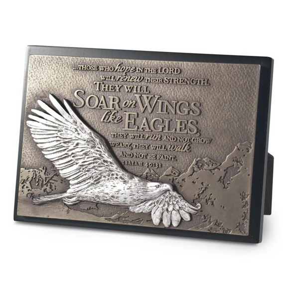 Sculpture Plaque - Soar On Wings Like Eagle (#20754)