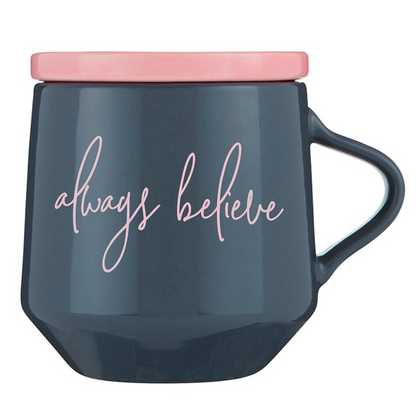 Ceramic Mug with Coaster - Always Believe (J5796)