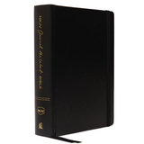 NKJV, Journal the Word Bible, Large Print, Hardcover, Black