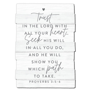 Stacked Wood Wall Plaque - Trust In The Lord, #45042 (29.25"H)