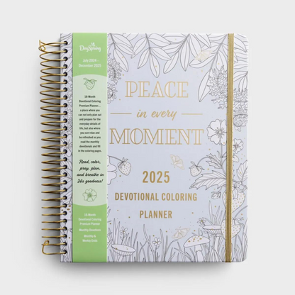 2024-2025: 18-Mth Premium Devotional Coloring Planner - Peace in Every Moment (U1747)