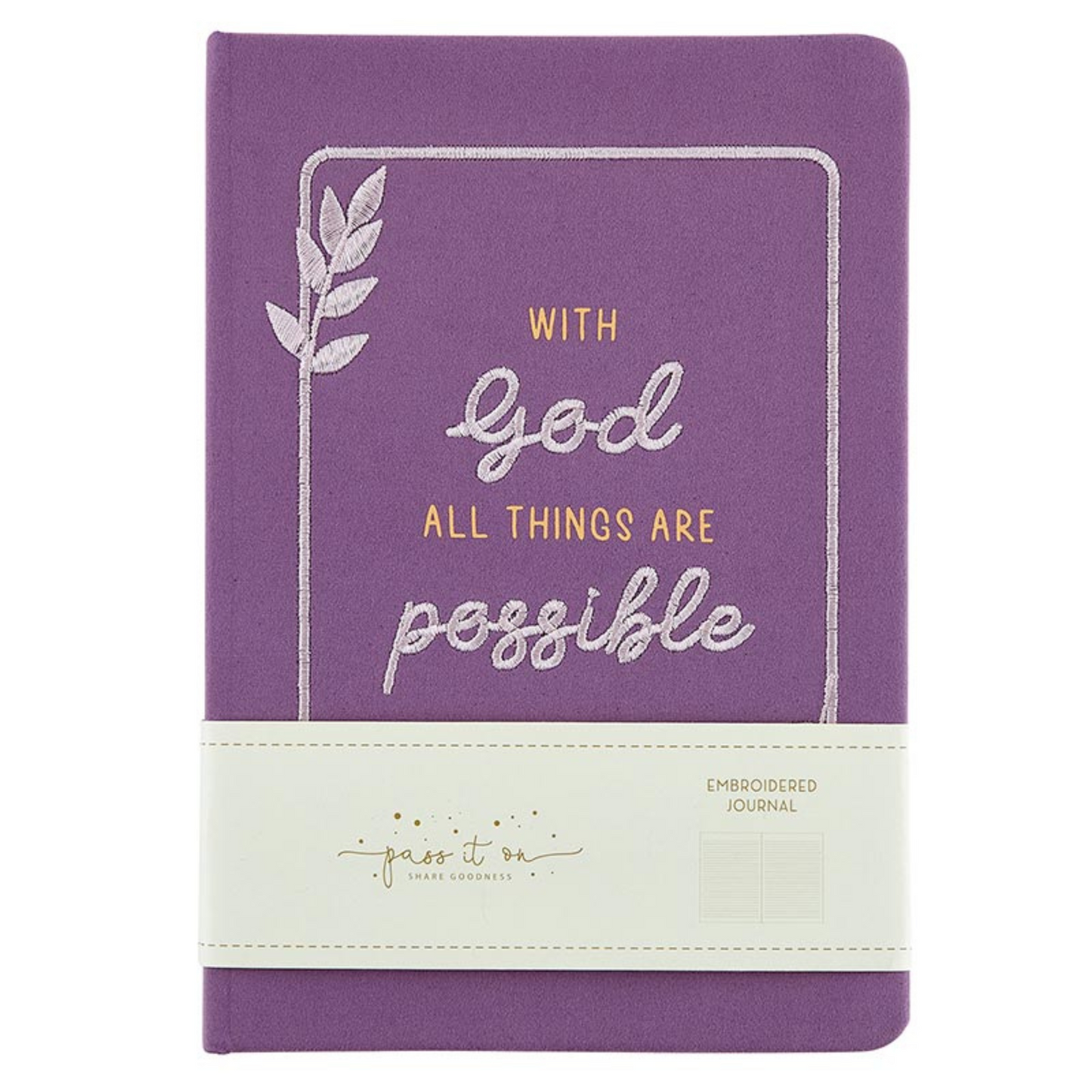 Embroidered Journal - All Things Are Possible (N1522)