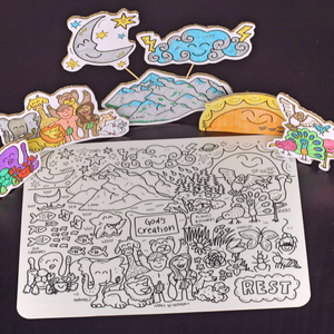 Washable Silicone Drawing Mats - Bible Stories Mats