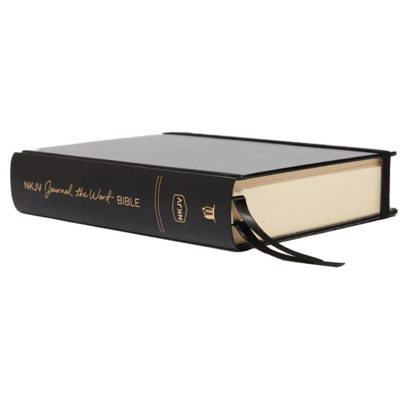 NKJV, Journal the Word Bible, Large Print, Hardcover, Black