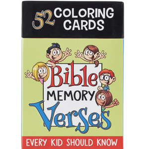 52 Bible Memory Verses Every Kid Should Know Coloring Cards for Kids