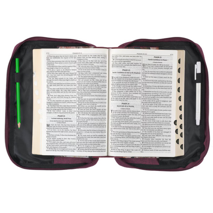 Canvas Value Bible Cover,  Plum - Grace