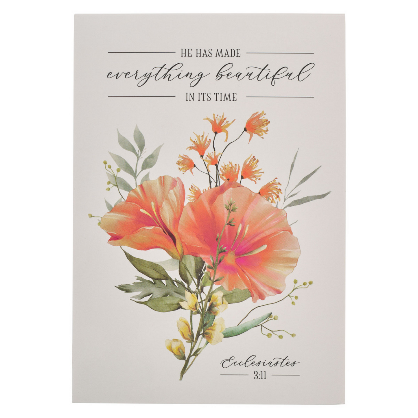 Floral Notepad - Everything Beautiful, Ecclesiastes 3:11 (NP072)