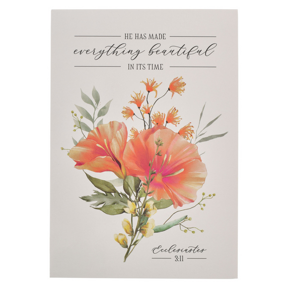 Floral Notepad - Everything Beautiful, Ecclesiastes 3:11 (NP072)