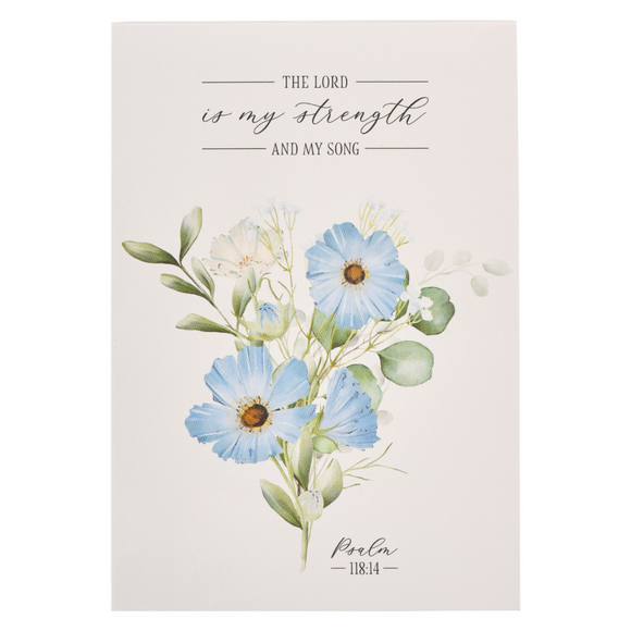 Floral Notepad - My Strength and My Song, Psalm 118:14 (NP075)