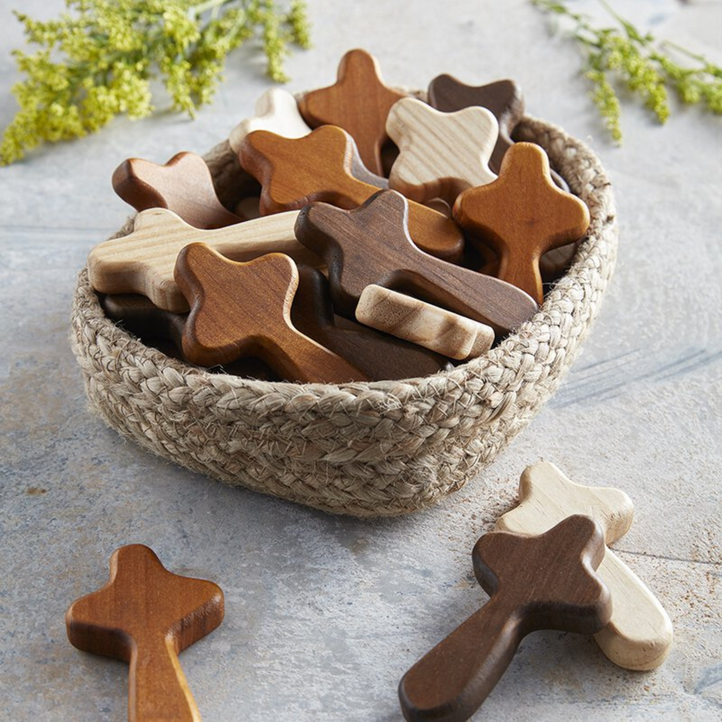 Wooden Hand Held Cross - Assorted