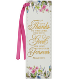 Give Thanks - Leather Bookmark (BMF096)