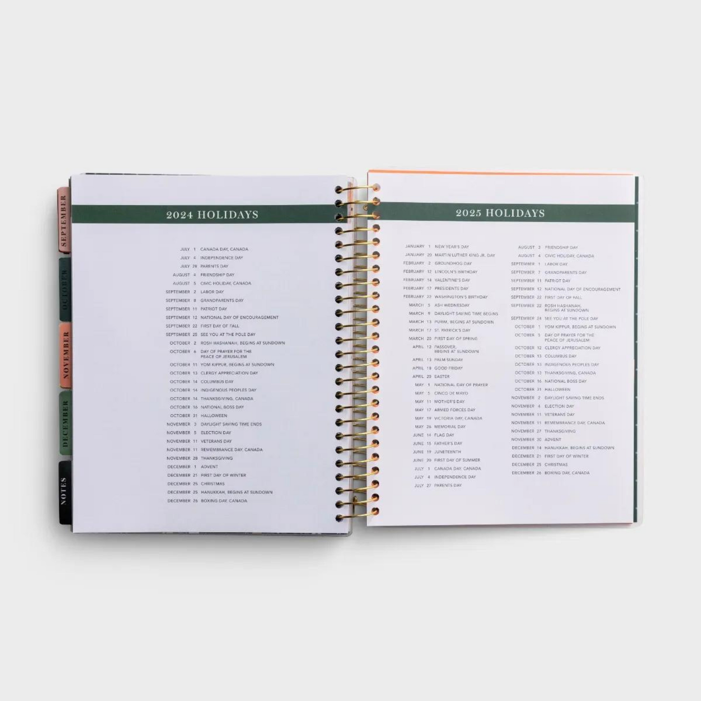 2024-2025: 18Mth Agenda Planner - Beautiful & Abundant Grace (U1748)