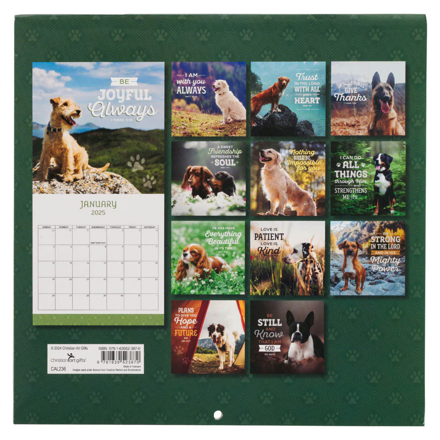 2025 Large Wall Calendar - Blessed is The One, Jeremiah 17:7 (CAL236)