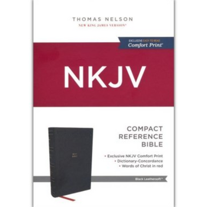 NKJV Compact Paragraph-Style, Black Leathersoft