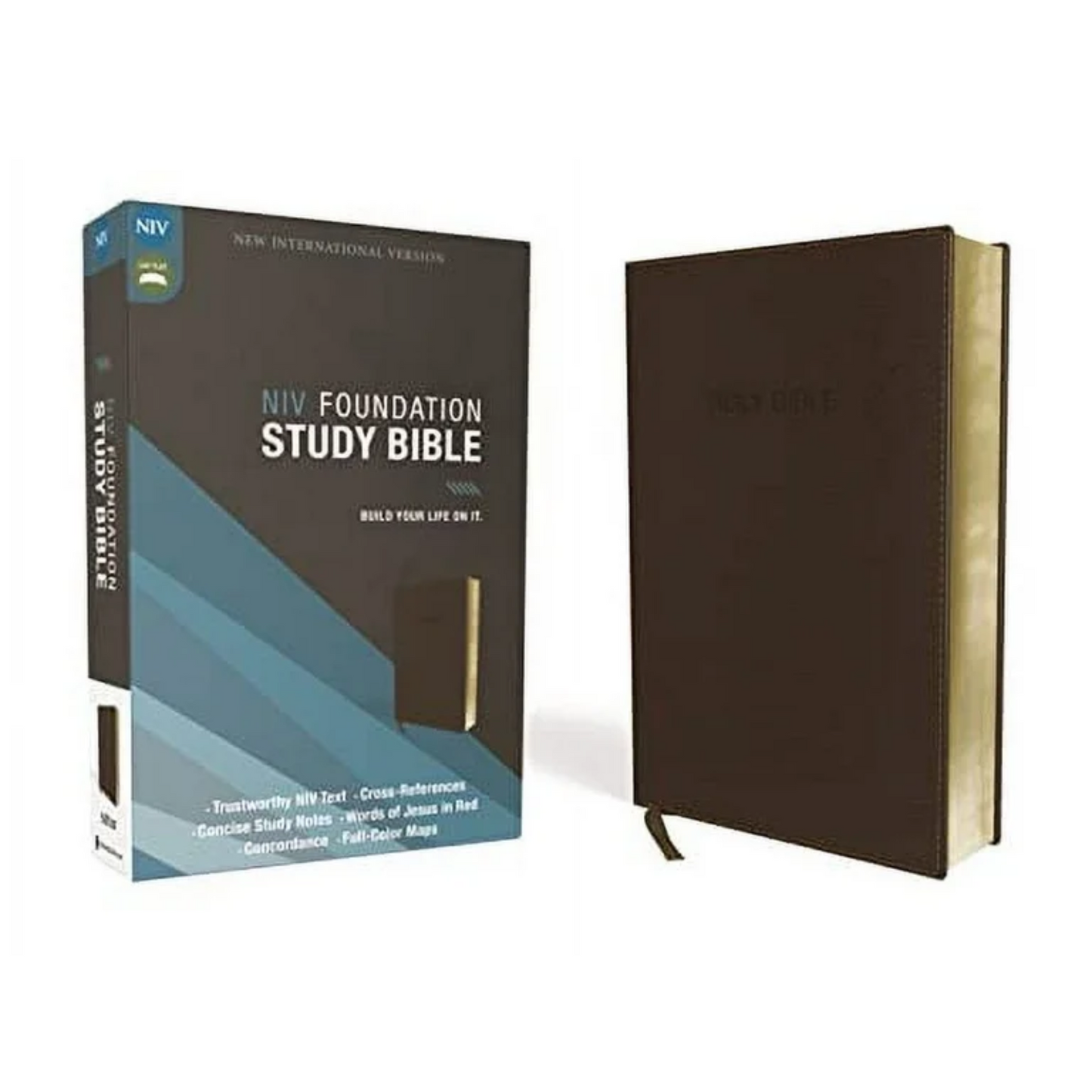 NIV Foundation Study Bible - Leathersoft, Brown