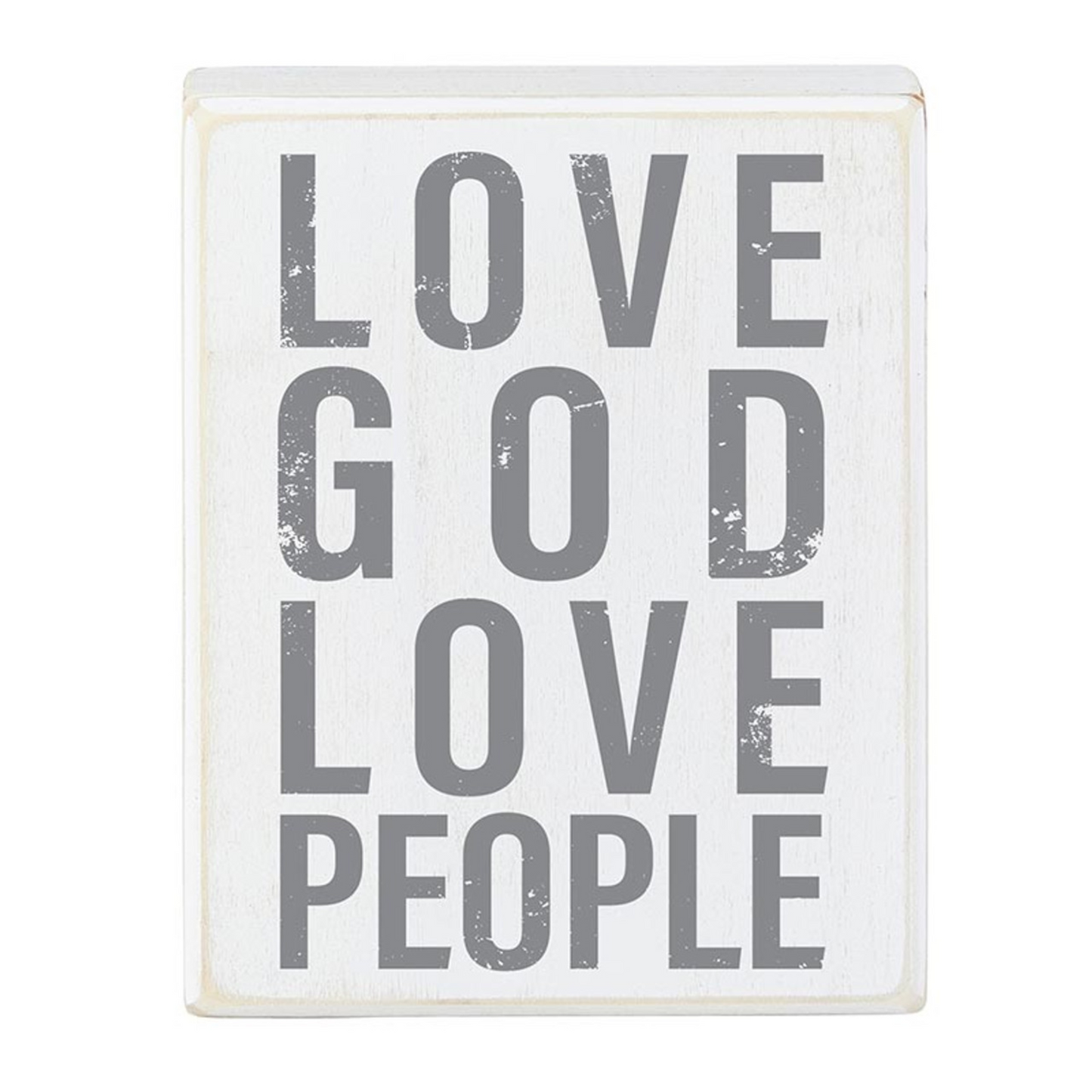 Wood Box Sign - Love God, Love People (N7557)