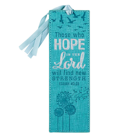 Leather Bookmark - Hope in the Lord (BMF079)