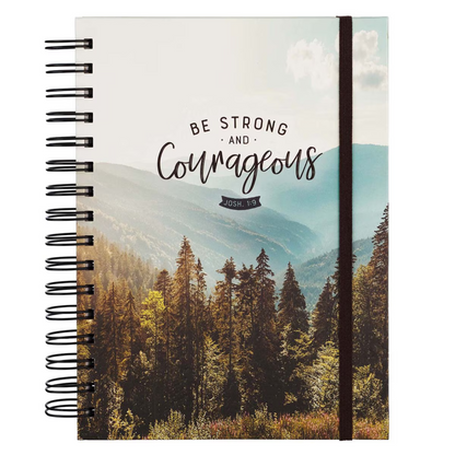 Wirebound Journal - Be Strong and Courageous (JLE010)