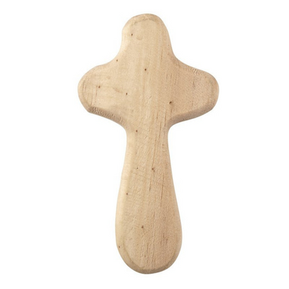 Wooden Hand Held Cross - Assorted