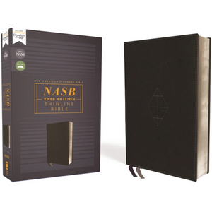 NASB Thinline Bible, Leathersoft, Black (2020 text)