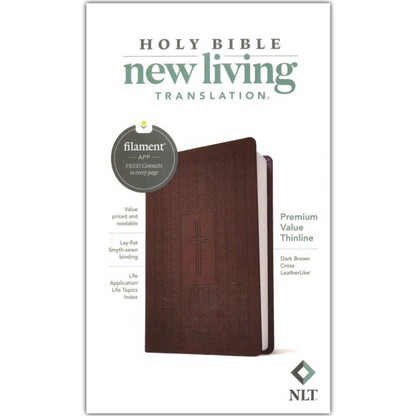 NLT Premium Value Thinline Bible, Filament Enabled Edition, LeatherLike