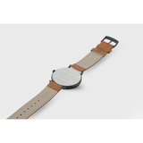 Proverbs 3:5 Watch - Rose Gold Dark Blue Face/Brown Leather Strap