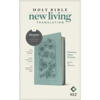 NLT Premium Value Thinline Bible, Filament Enabled Edition, LeatherLike