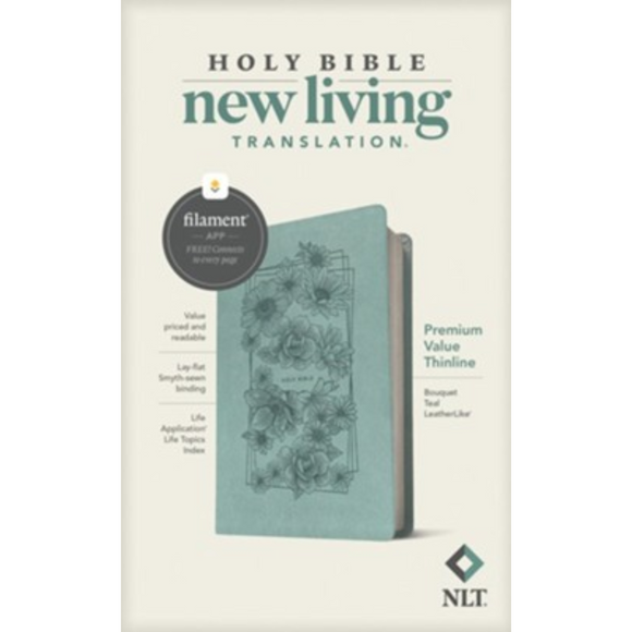 NLT Premium Value Thinline Bible, Filament Enabled Edition, LeatherLike