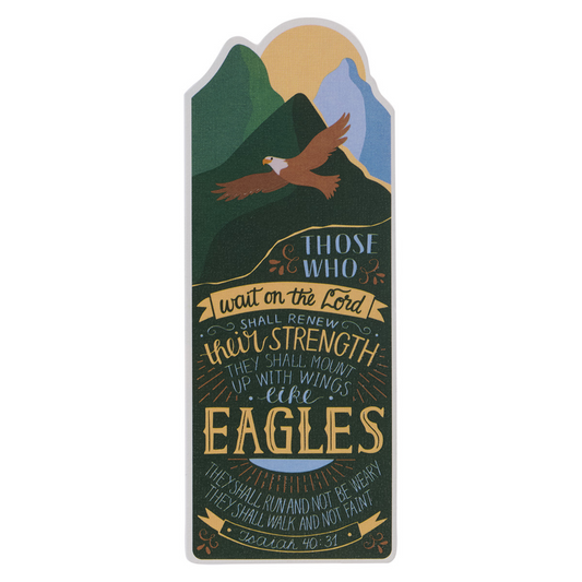 Premium Cardstock Bookmark - Strength Like Eagles (Mountain, FBM019)