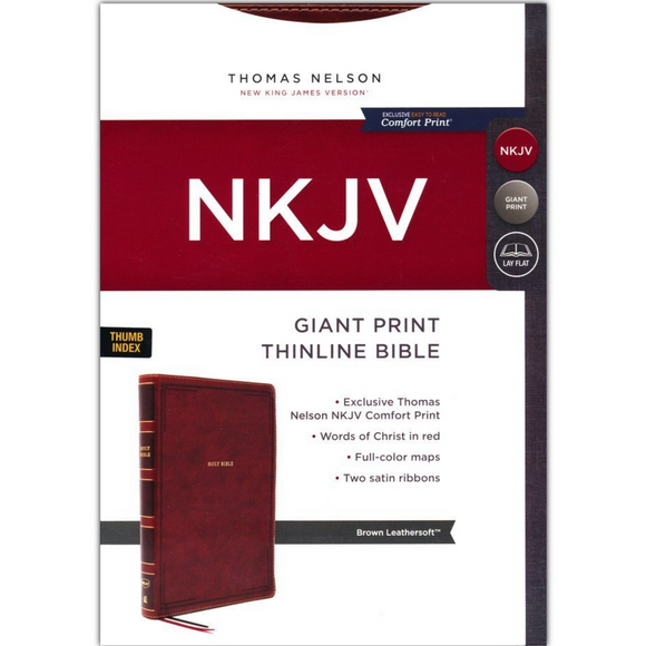 NKJV Giant Print Thinline, Leathersoft, Brown