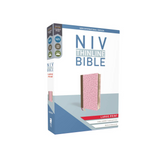 NIV Thinline Bible-Large Print-Pink Leathersoft