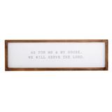 Wall Décor - Framed Plaque - As For Me & My House (#J1423)