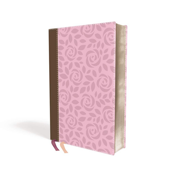 NIV Thinline Bible-Large Print-Pink Leathersoft
