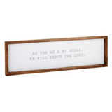Wall Décor - Framed Plaque - As For Me & My House (#J1423)