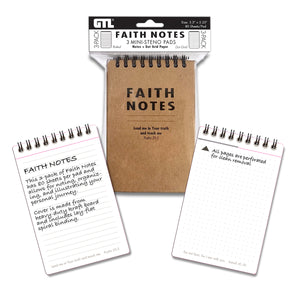 Faith Notes Mini-Steno Pads (Pack of 3)