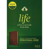 NLT Life Application Study Bible (Third Ed), Personal Size - LeatherLike, Brown/Burgundy
