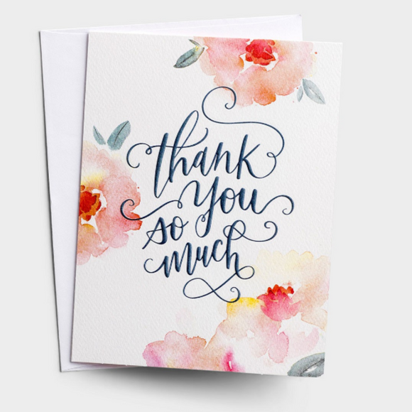 Thank You - Pink Floral Card (#12984)