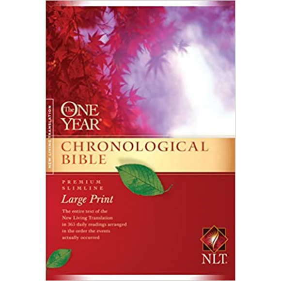 NLT-Large Print-One Year Chronological Bible-Premium Slimline-SC