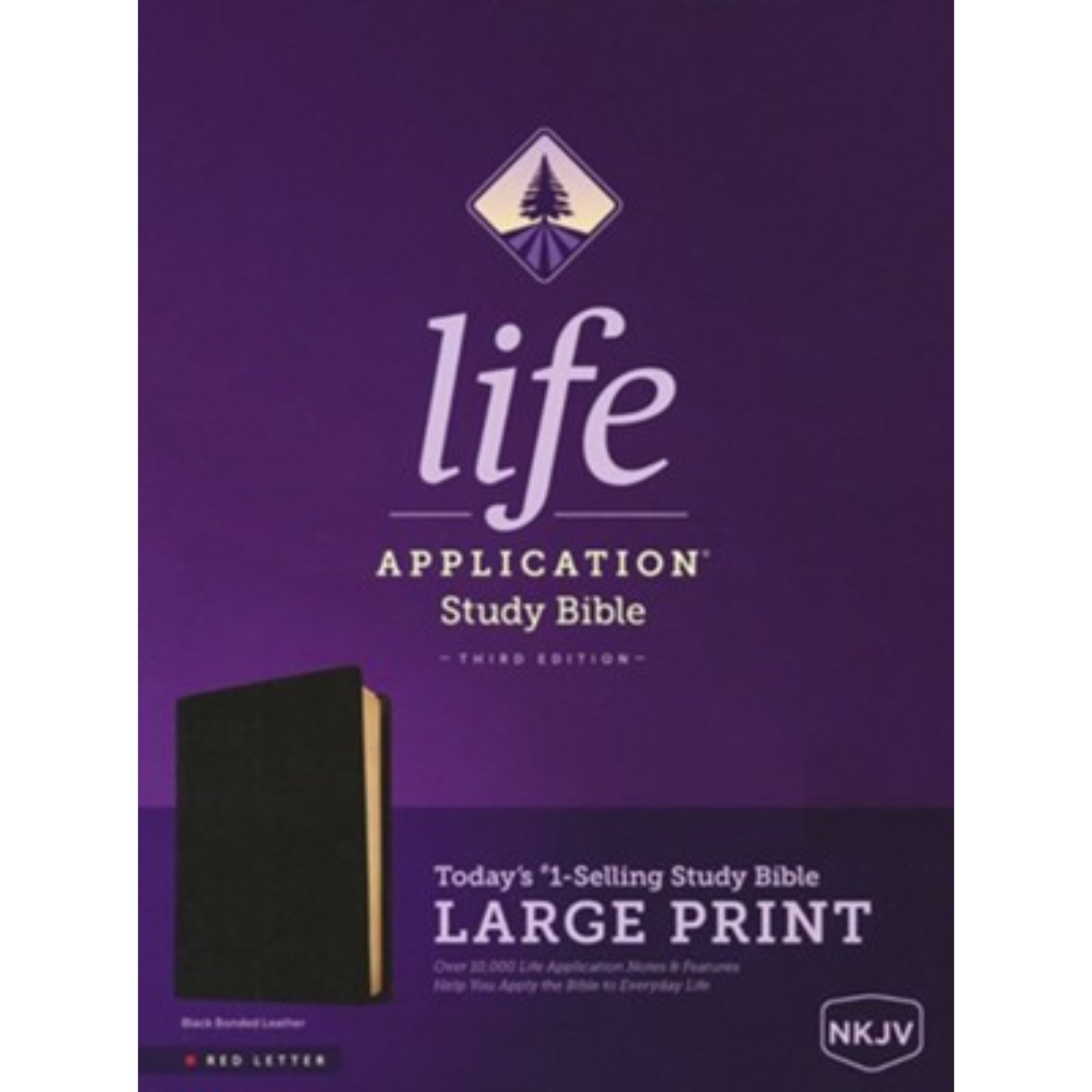 NKJV Life Application Study Bible (Third Ed) Large Print, Bonded Leather, Black