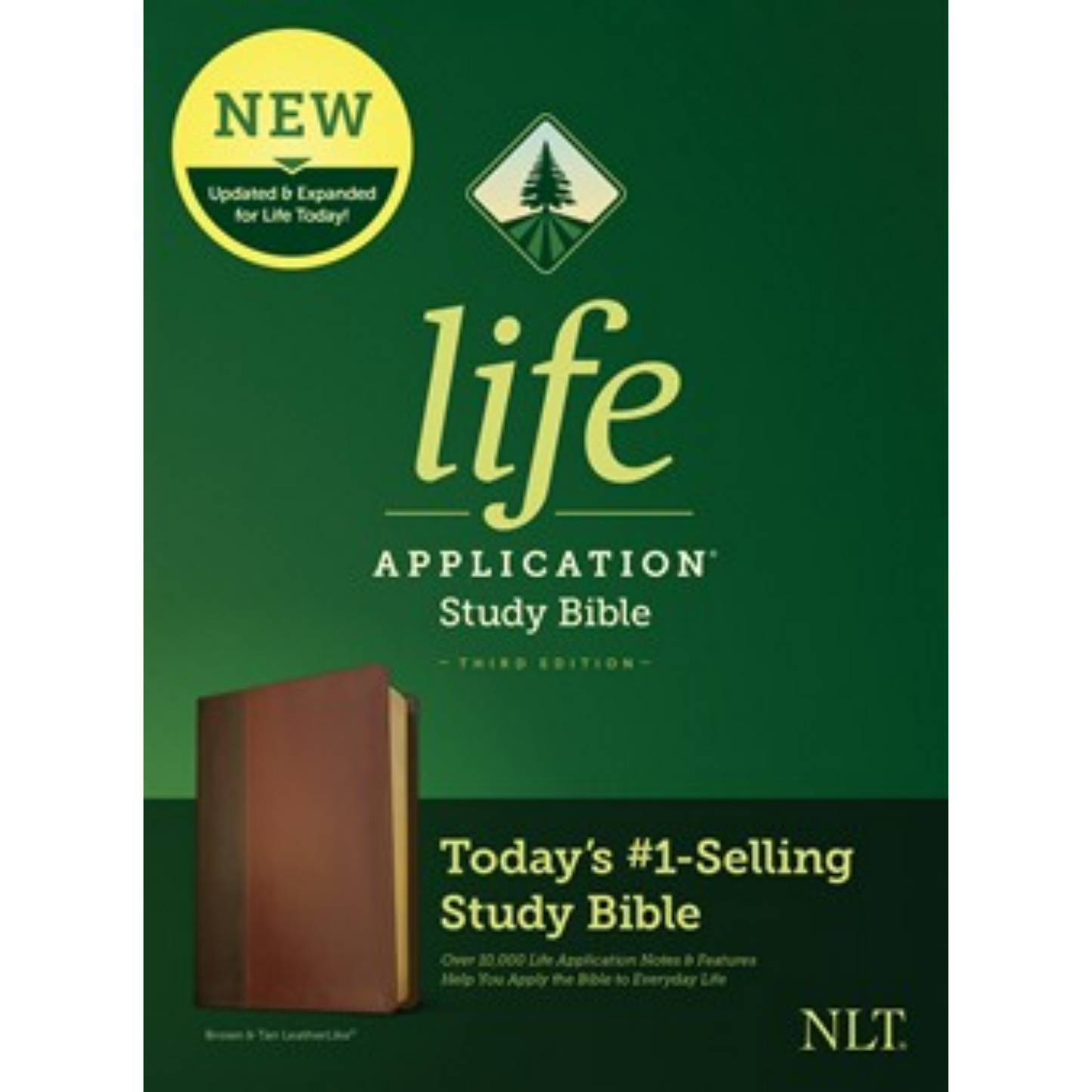 NLT Life Application Study Bible (Third Ed) - LeatherLike, Brown/Mahogany